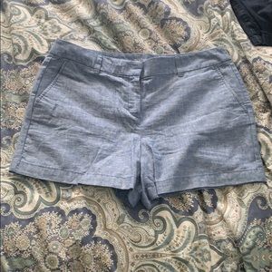 LOFT light blue linen/cotton shorts